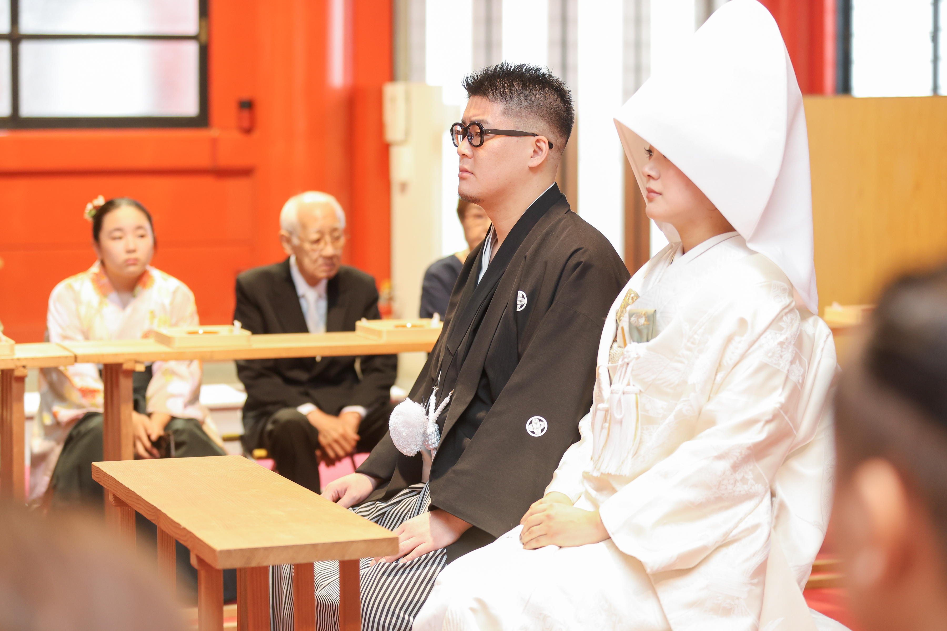 護国神社での厳かな挙式